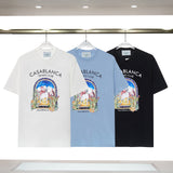 Casablanca T Shirts Animal Print Hip Hop Casual Short Sleeves