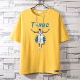 Basketball Sports T Shirt Short-Sleeved T-Shirt Men'S Magic Mcgrady No. 1 Basketball Sports Training Wear Student Loose