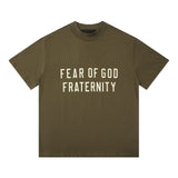 Fog Essentials T Shirts Autumn/Winter FOG Letter Crew Neck Short Sleeves