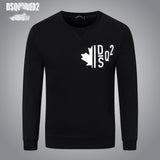 Dsq2 Hoodie DSQ Lian D2 Half Piece Leaf Printed Sweater Trendy Men's Autumn and Winter