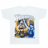Film Star T Shirt Klaythompson Washed Distressed Printed American T-Shirt Retro Loose Short Sleeve