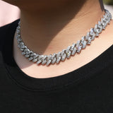 Chains 15mm Mixed 5A Zircon Personalized Cuban Chain Necklace Spectrum