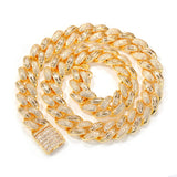 Chains Hip Hop Zircon Necklace Zirconium Stitching Cuban Necklace St. Valentine's Spectrum