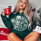 Funny Dead Inside But Jolly AF Slogan Christmas Women Sweats
