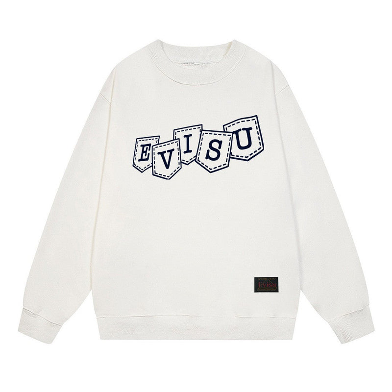 Evisu Sweatshirts Casual Loose Unisex Sweatshirts