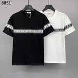 GCD T-Shirt 8851 micro wide loose gcds letter print T-shirt crew neck