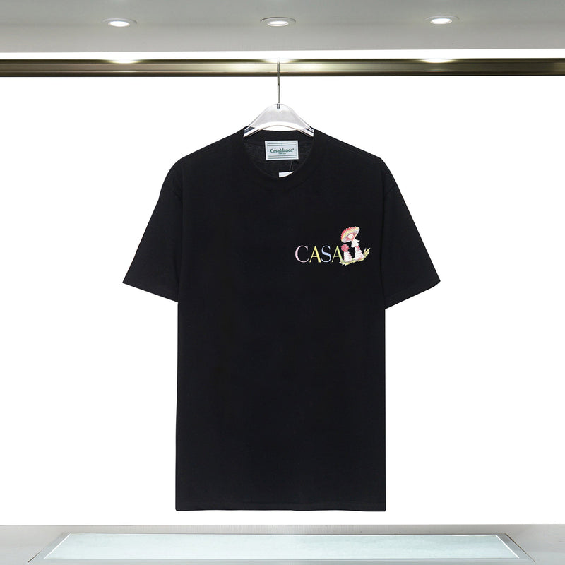Casablanca T Shirts Spring/Summer Print Loose Cotton Short Sleeve T-Shirt