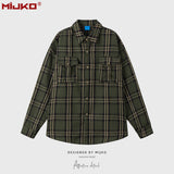 MIJKO Mens Jacket Plaid Jacket