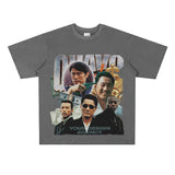 Film Star T Shirt Loose Japanese Style Retro Street Cotton T-shirt Men