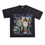Film Star T Shirt Loose Heavy Crew Neck Street T-shirt