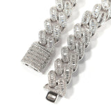 Chains Hip Hop Copper Set Zircon 15MM Cuban Chain St. Valentine's Spectrum