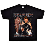 Basket Ball Star T Shirt Luka Donchevie Short Sleeve Printed Cotton T-shirt Retro Loose