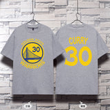 Basketball Sports T Shirt Curry 30 Thompson 11 Basketball Sports T-Shirt Student Loose Casual Breathable Short Sleeve Men