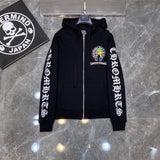 CHH Chrome Heart Hoodie Color Sanskrit Cross Print Casual Hooded Sweater