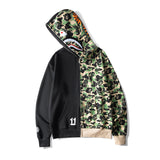 Aape Hoodie Men's Color Matching Camouflage Coat Casual Thin Hoodie