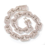 Chains Pig Nose Cuban Chain Necklace 15mm Zircon St. Valentine's Spectrum