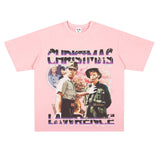 Film Star T Shirt Happy Christmas on the Battlefield Loose Retro Street Cotton T-shirt