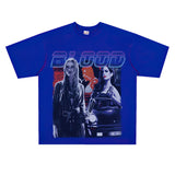 Film Star T Shirt Street Style Short Sleeve Loose Retro American Cotton Printed T-shirt
