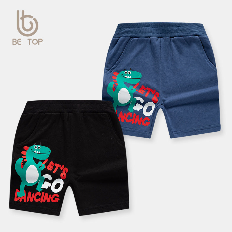 Boy Shorts Boys' Shorts Summer Korean Cartoon Dinosaur Baby Summer Outerwear Children's Shorts