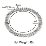 Chains 15mm Mixed 5A Zircon Personalized Cuban Chain Necklace Spectrum