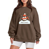 Fall Winter Sweatshirt For Womens Cute Christmas Penguin