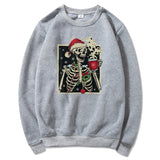 Dead Inside Skeleton Christmas Sweatshirt Sarcastic Christma