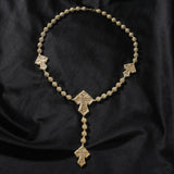 Chains Hip Hop Cross Necklace Copper Set Zircon Necklace St. Valentine's Spectrum