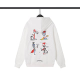 CHH Chrome Heart Hoodie Couple Villain Skull Cardigan Hooded Sweater Men