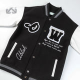 Off White Jacket Spring and Autumn OW Moon Letter Pattern Baseball Jacket Jacket