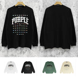 Purple Brand Long Sleeve T-Shirt Fashion Loose Long Sleeve Top