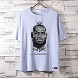 Basketball Sports T Shirt Basketball Sports Trendy Printed Short-Sleeved T-Shirt Men'S Loose