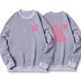 Not In The Mood Printed Hoodie Men Harajuku Warm Fleece