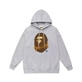 Bathing Ape Hoodie Autumn/Winter Letter Print Loose Hoodie Pullover Ape Sweater