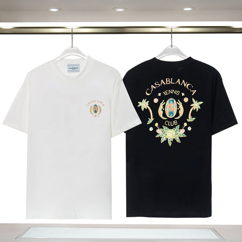 Casablanca T Shirts Portal Printed Cotton Loose Tee