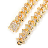 Chains Hip Hop Zircon Necklace Zirconium Stitching Cuban Necklace St. Valentine's Spectrum