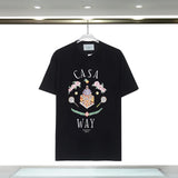 Casablanca T Shirts Castle Printing Cotton Tee