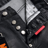 DSQ2 Short Jeans Ripped Patch Slim-fit Stretch Denim Shorts