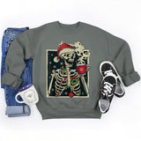 Funny Christmas Skeleton Print Sweatshirt For Women Fashion