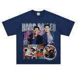 Film Star T Shirt Short Sleeve Retro American Street T-shirt for Men and Women