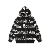 Denim Tears Hoodie Alphabet Cardigan Hooded Sweater