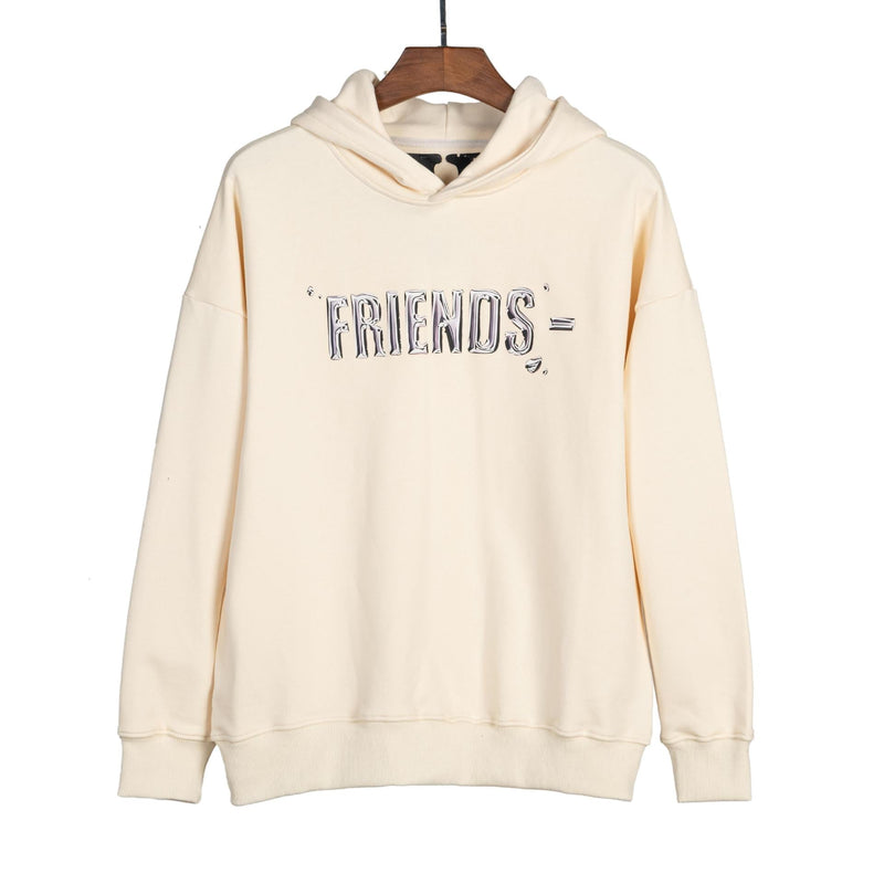 Vlone Hoodie Metal Big V Letter Pullover Hooded