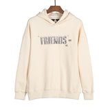 Vlone Hoodie Metal Big V Letter Pullover Hooded
