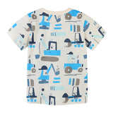 Boy T Shirt Children's Short-Sleeved T-shirt Summer Cartoon Printed Boys' T-shirt Knitted Cotton