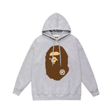 Bathing Ape Hoodie Autumn/Winter Letter Print Loose Hoodie Pullover Ape Sweater