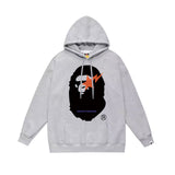 Bathing Ape Hoodie Autumn/Winter Letter Print Loose Hoodie Pullover Ape Sweater