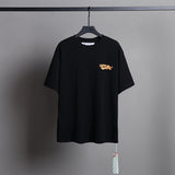 Ow T Shirts Yellow Letter Printing for Men and Women
