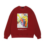 Purple Brand Sweatshirt Loose Crew Neck Sweater
