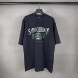 Men T-shirts Paris B home art destruction cracking printing washing old