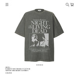 American vintage street T-shirt pure cotton retro men's and women's summer loose