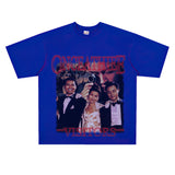 Film Star T Shirt Cotton Short Sleeve Loose round Neck Retro Nostalgic Heavy Printed T-shirt